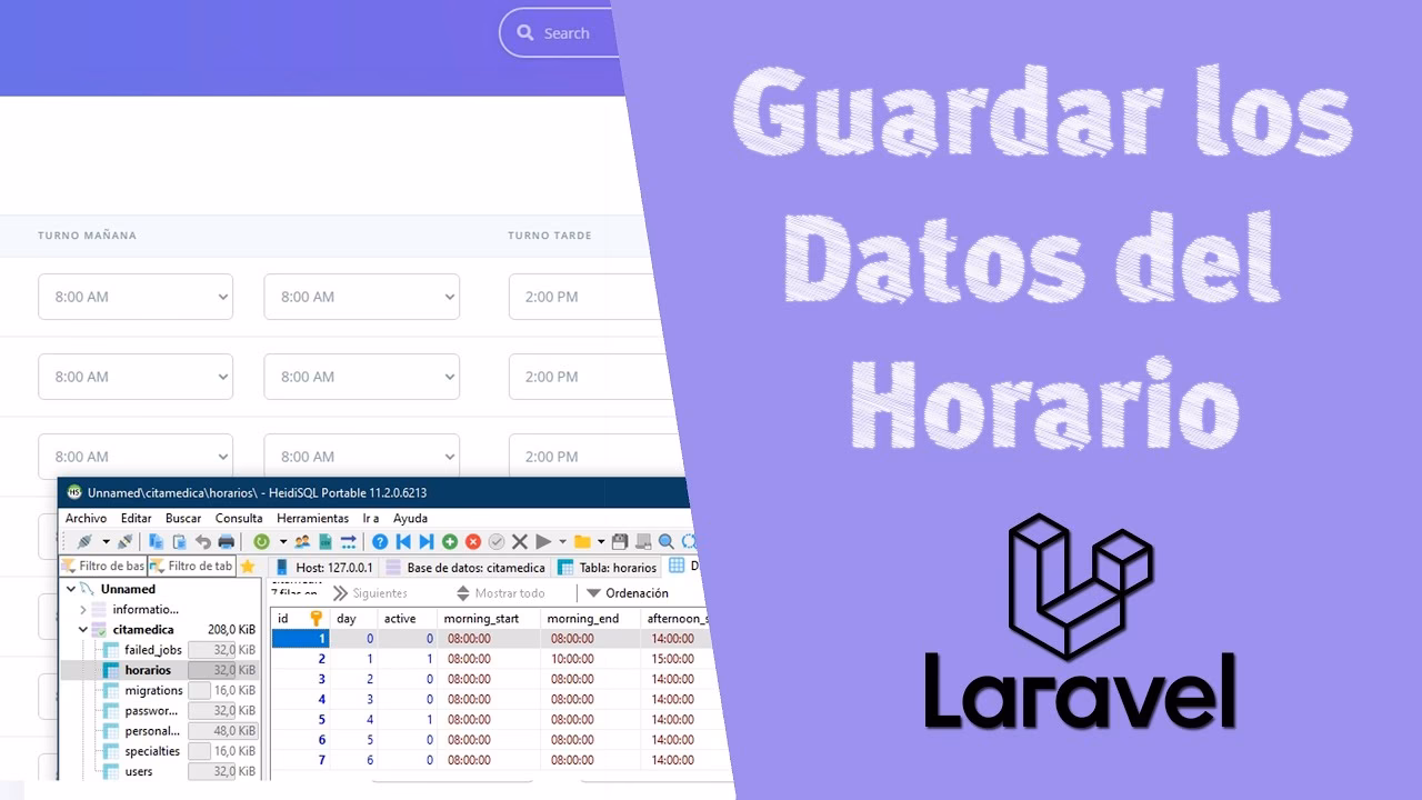 ¿Qué son los horarios en una base de datos?