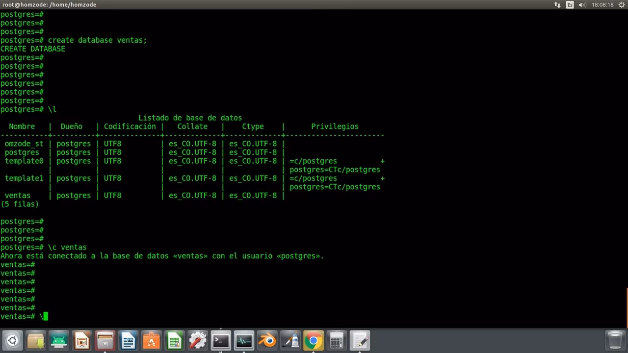 ¿Qué comando se utiliza para crear una base de datos en PostgreSQL?
